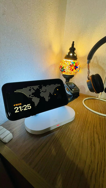 Wireless Magnetic Fast Charger Stand  3 in 1